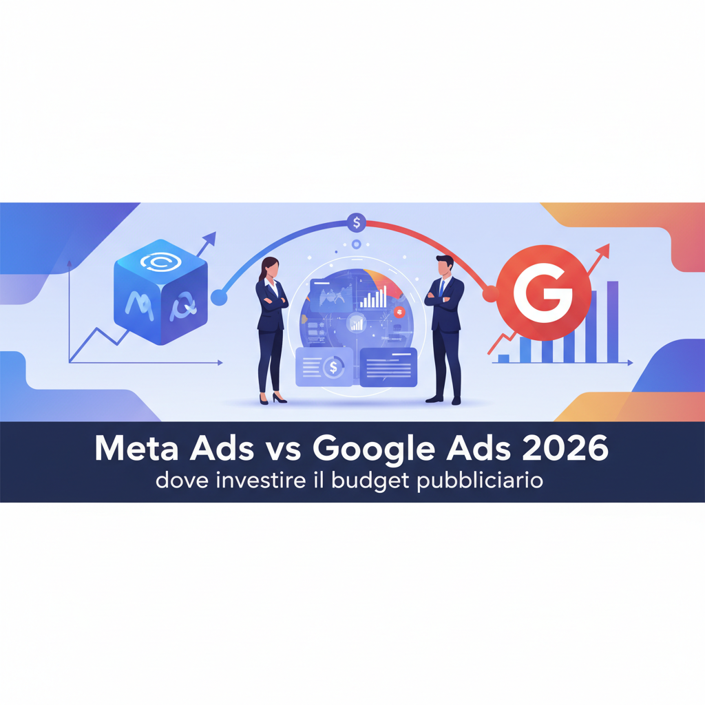 Meta Ads vs Google Ads 2026: dove investire il budget pubblicitario