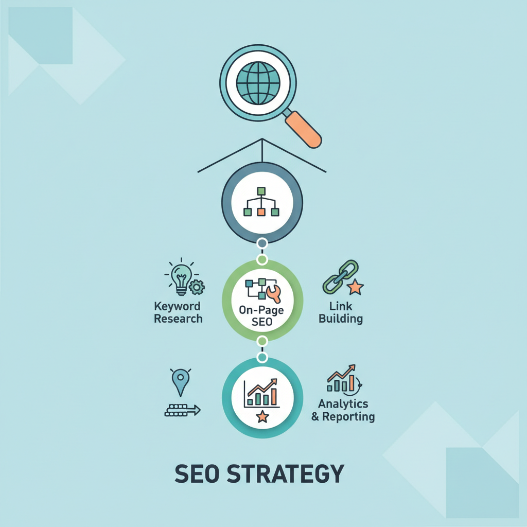 Infografica: SEO: Dal piano alla pratica: implementazione - strategie e best practice