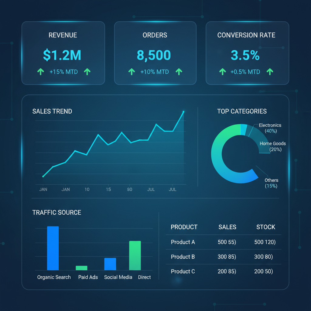 Visualizzazione dati: analisi e-commerce per aziende italiane