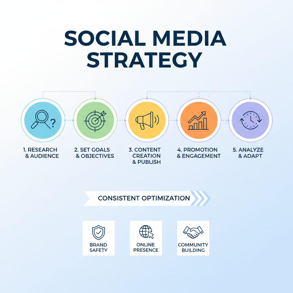 Infografica: Social Media: Come iniziare: guida passo-passo - strategie e best practice