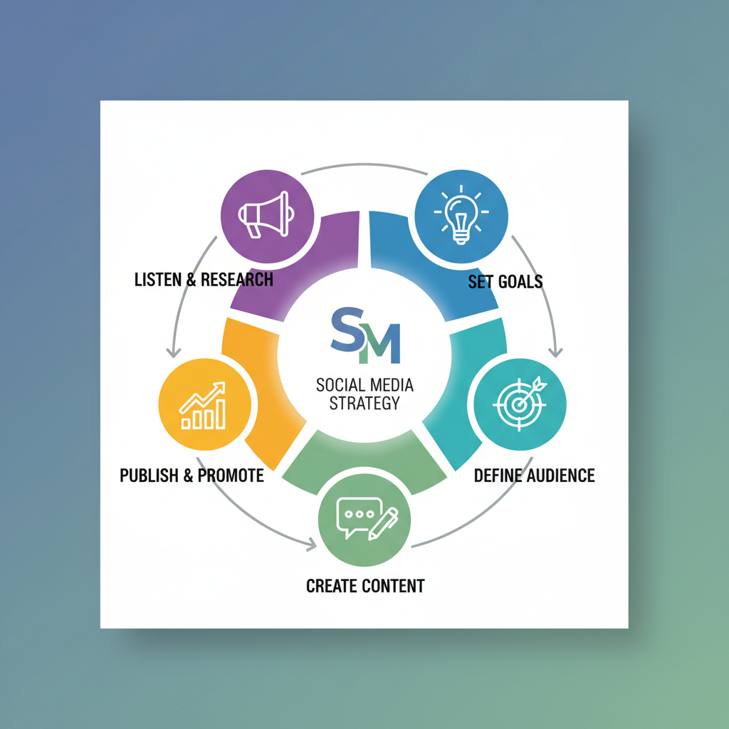 Infografica: Social Media: Dal piano alla pratica: implementazione - strategie e best practice