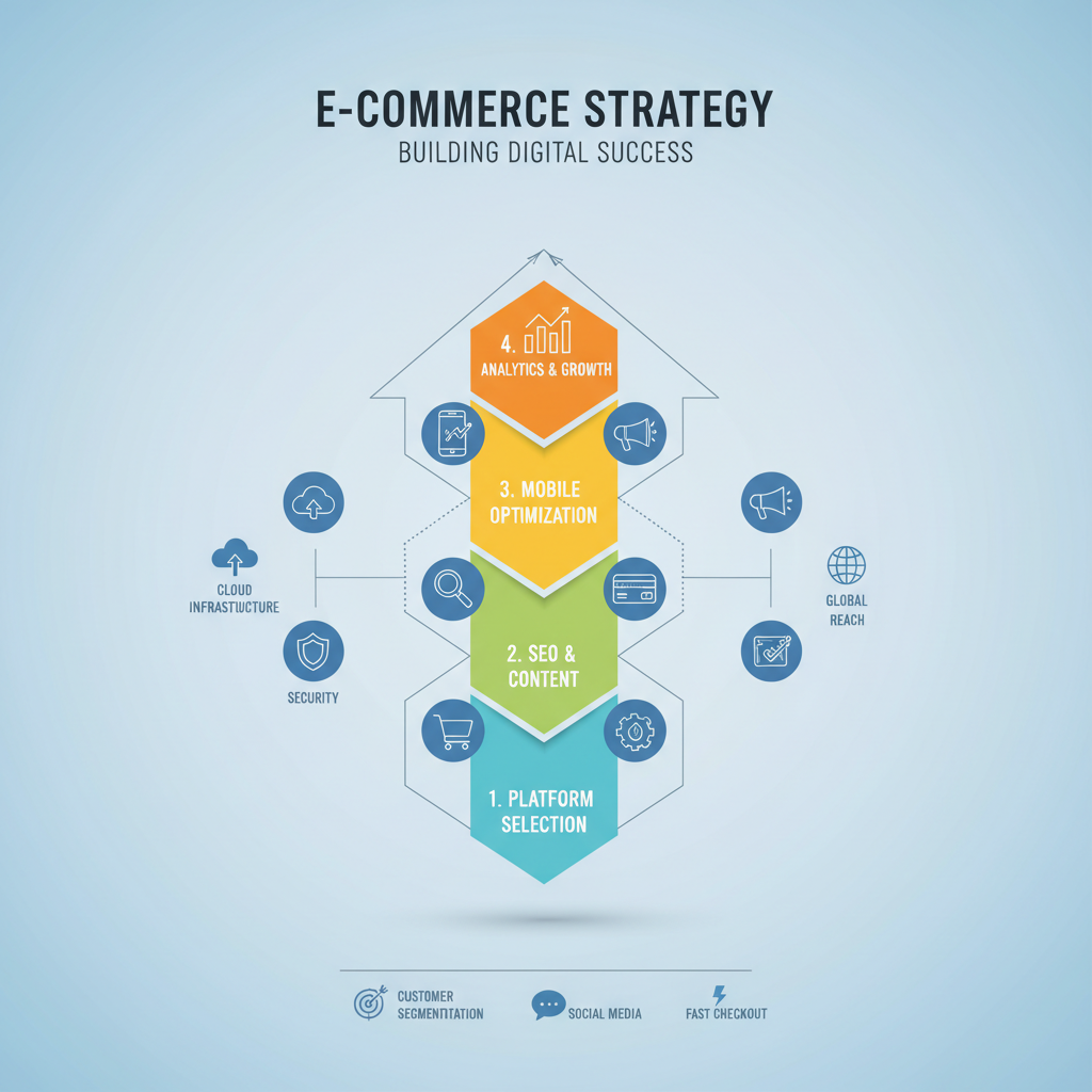 Infografica: E-commerce: Dal piano alla pratica: implementazione — Edizio - strategie e best practice