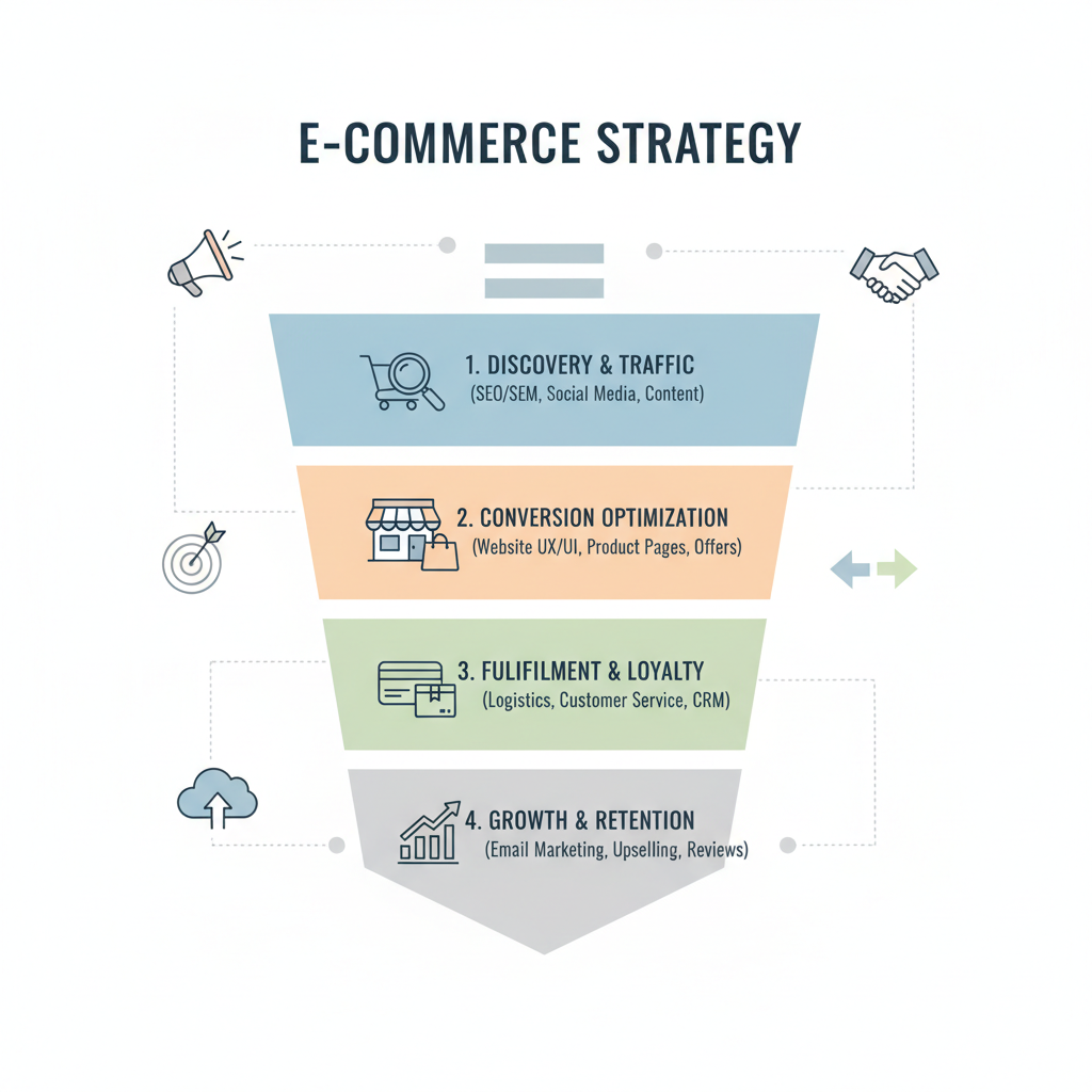 Infografica: E-commerce: Checklist operativa per professionisti: Analisi - strategie e best practice