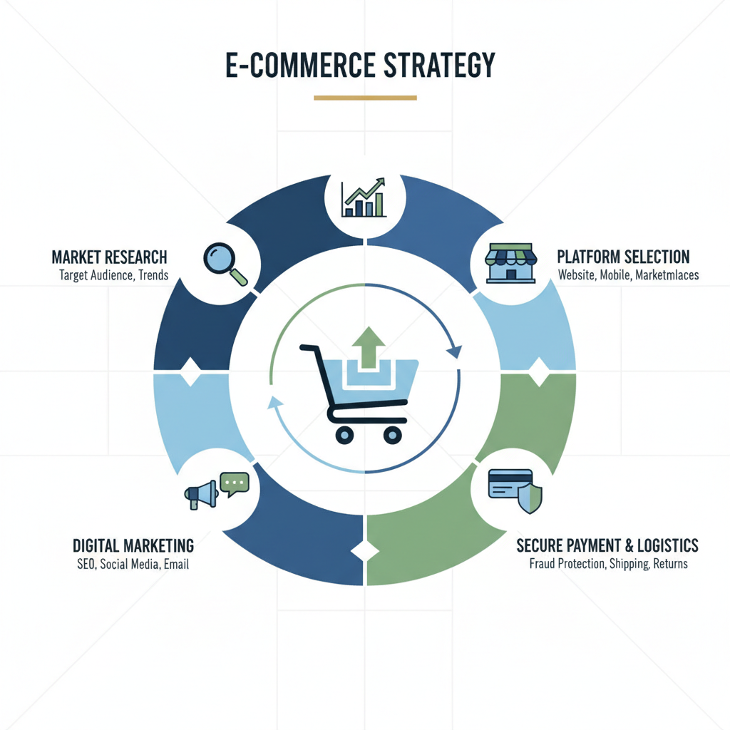Infografica: E-commerce: Checklist operativa per professionisti: Analisi - strategie e best practice