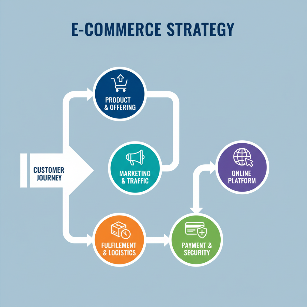 Infografica: E-commerce: Dal piano alla pratica: implementazione: Strateg - strategie e best practice