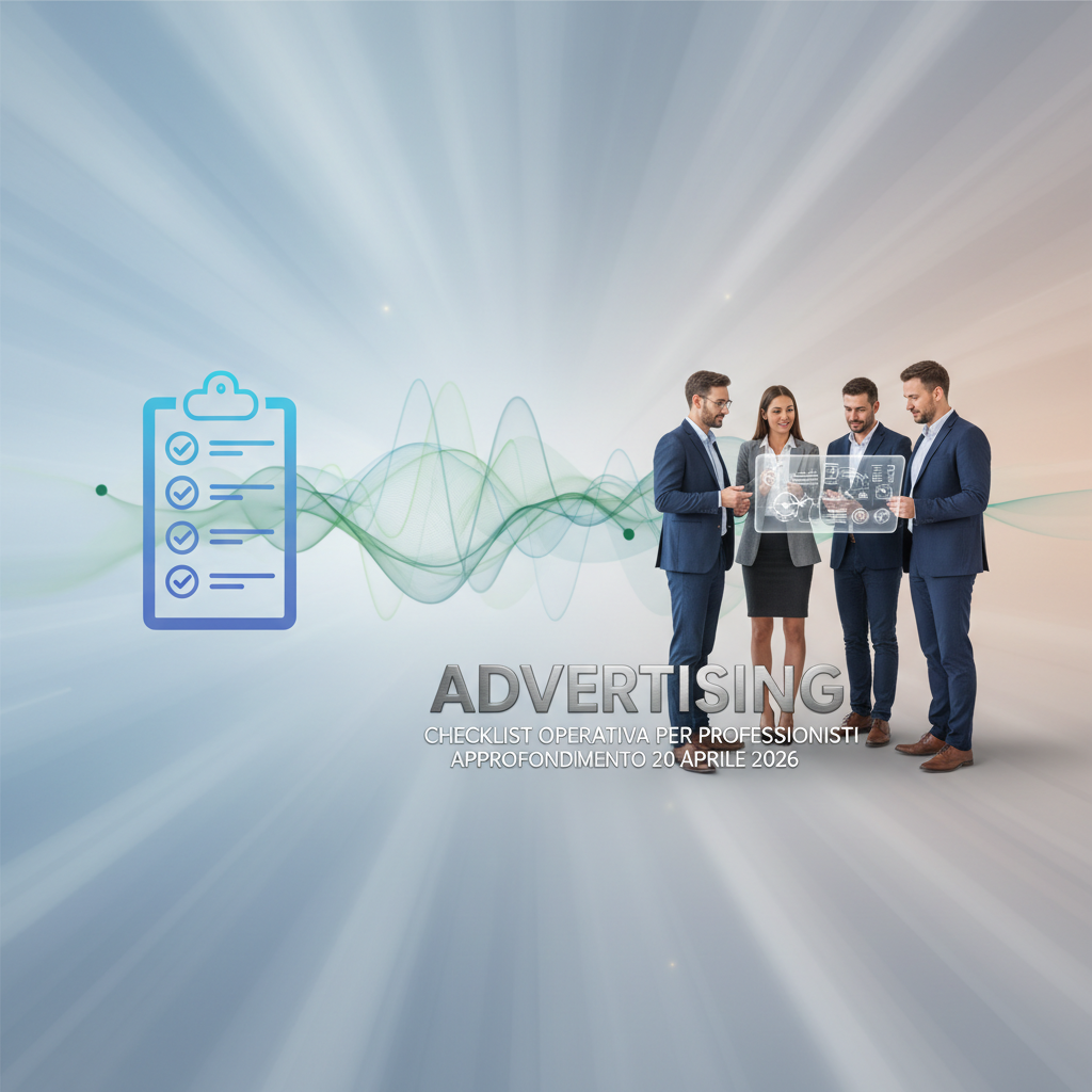 Advertising: Checklist operativa per professionisti: Approfondimento 20 aprile 2026
