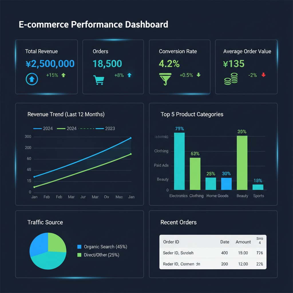 Visualizzazione dati: analisi e-commerce per aziende italiane