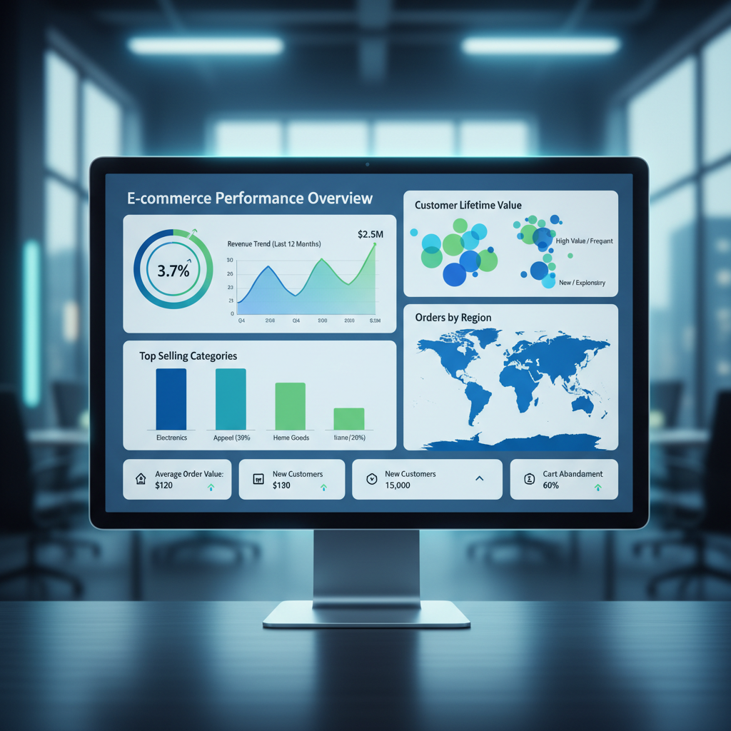 Visualizzazione dati: analisi e-commerce per aziende italiane