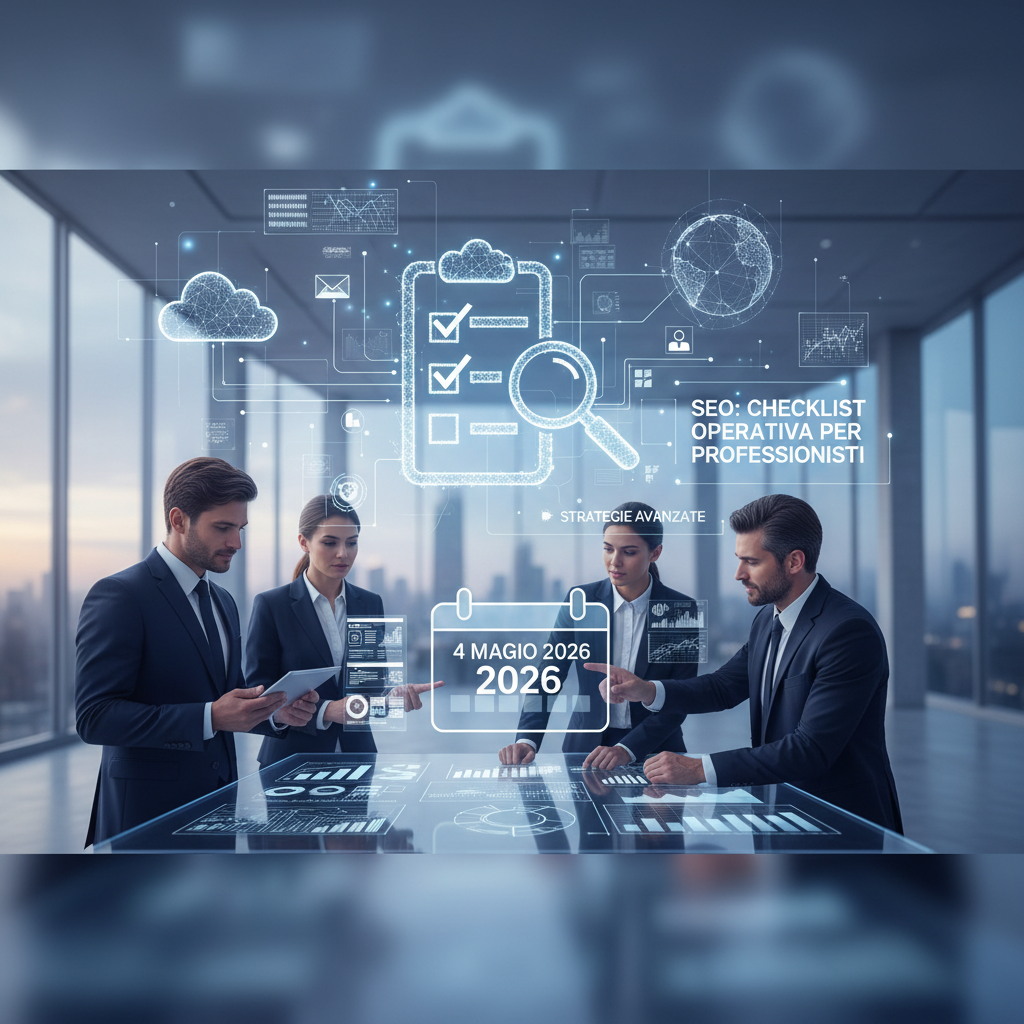 SEO: Checklist operativa per professionisti: Strategie Avanzate 4 maggio 2026