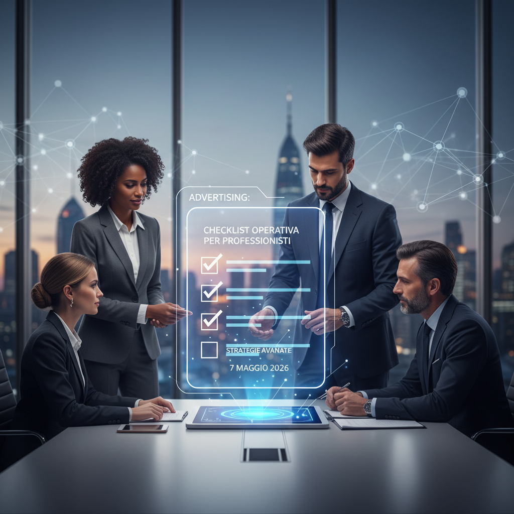 Advertising: Checklist operativa per professionisti: Strategie Avanzate 7 maggio 2026