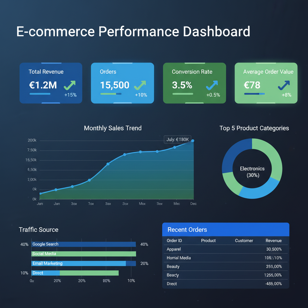 Visualizzazione dati: analisi e-commerce per aziende italiane