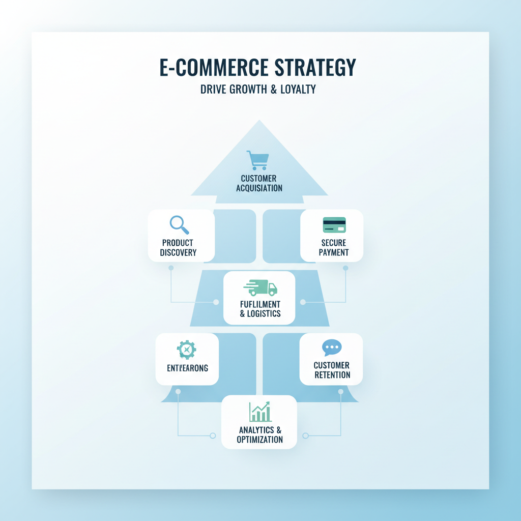 Infografica: E-commerce: Dal piano alla pratica: implementazione: Strateg - strategie e best practice