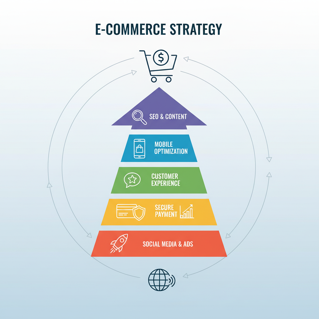 Infografica: E-commerce: Strategie avanzate e case study: Nuove Prospetti - strategie e best practice