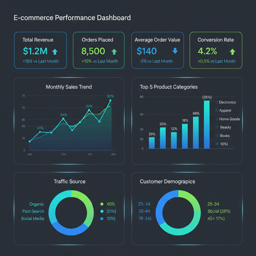 Visualizzazione dati: analisi e-commerce per aziende italiane
