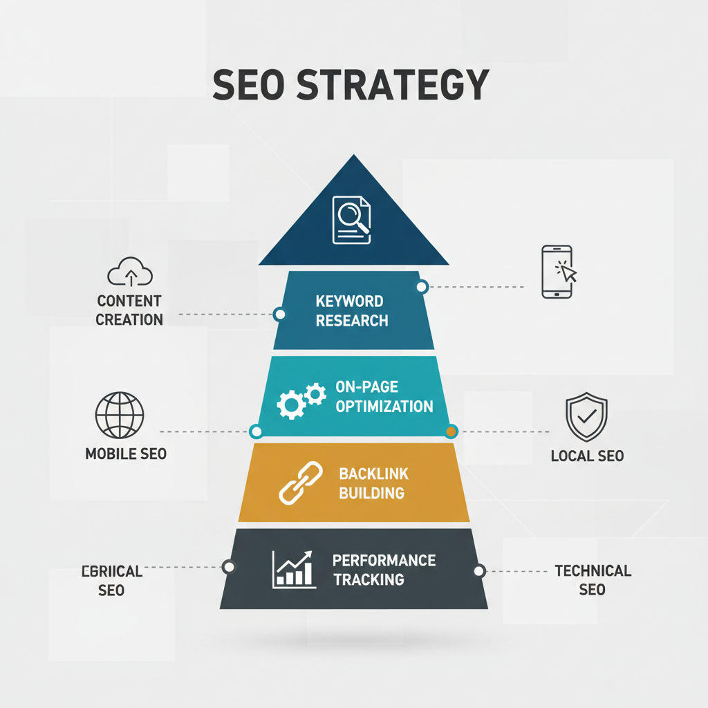 Infografica: SEO: Dal piano alla pratica: implementazione: Approfondiment - strategie e best practice